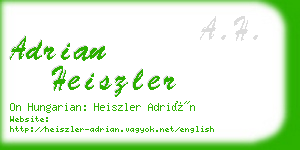 adrian heiszler business card